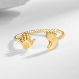 Cute Little Feet Palm Creative Ring – Birthday Gifts — 2