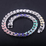 Rap Hip Hop Seven Colored Diamond Cuban Necklace – Jewelry Gift Ideas — 4