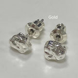 Irregular Texture Silver Volcanic Lava Ore Stud – Meaningful Gifts — 5