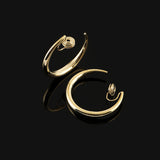 Classic Commuter Metal Large Hoop Earrings – Birthday Gifts — 3