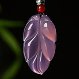 Women's Purple Chalcedony Peace Clasp Pendant – Jewelry Gift Ideas — 3