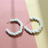 Clay Terracotta Earrings Creative Art Woven – Creative Gifts — 2