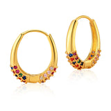 Women's Retro Peach Heart Round Earrings – Gifts for Her — 4