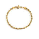 Stainless Steel Fried Dough Twist Chain Bracelet – Jewelry Gift Ideas — 3