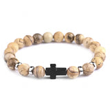 Tigereye Cross Beaded Bracelet – Jewelry Gift Ideas — 2