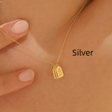 Minimalist Carved Name Pendant Necklace – Jewelry Gift Ideas — 18