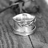 Wide Version Vintage Rotating Rose Ring Decompression – Surprise Gifts — 6