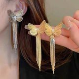 Butterfly Tassel Niche Creative Stud Earrings – Small Gift Ideas — 1