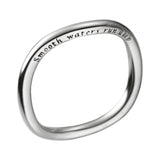 Women's Sterling Silver Letter Wave Closure Ring – Gifts for Her — 4