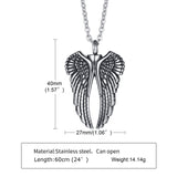 Men's Stainless Steel Angel Wings Pendant – Jewelry Gift Ideas — 6