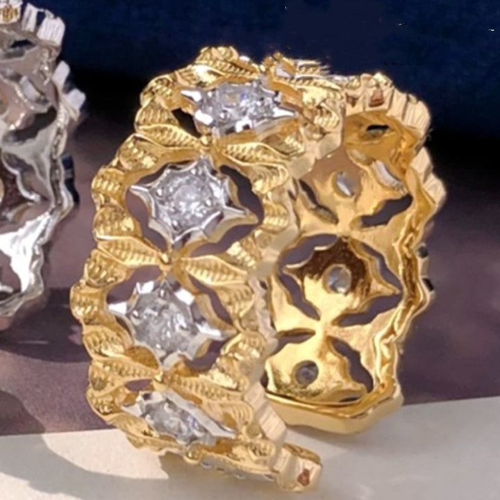 Luxury 925 Silver Plated Lace Star Ring – Unique Gift Ideas — 1