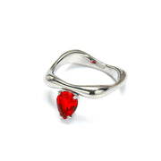Inlaid Drop-shaped Zircon Irregular Titanium – Special Occasion Gifts — 9