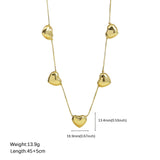 Brass 18K Multiple Heart-shaped Necklace – Jewelry Gift Ideas — 6