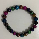 Natural Green Tiger-eye Bracelet Elastic Beaded – Jewelry Gift Ideas — 15