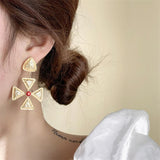 Minority Fashion Design Diamond Cross Carved Earrings – Stylish Gifts — 5