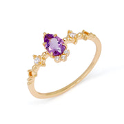 S925 Gold Plated Amethyst Ring – Unique Gift Ideas — 3