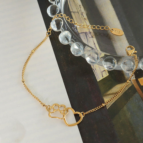 Cute Love Footprint Bracelet Chain Fashion – Stylish Gifts — 2