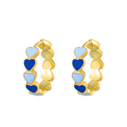 Colorful Oil Necklace Love Heart Earrings Women – Jewelry Gift Ideas — 9