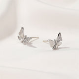Simple Rhinestone Super Fairy Butterfly Studs Female – Stylish Gifts — 8