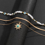 Vintage Contrast Personalized Eye Pearl Necklace – Jewelry Gift Ideas — 4