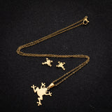 Creative Mori Cartoon Frog Earrings Necklace – Jewelry Gift Ideas — 3