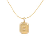 18K Gold Inlaid Zircon Letter Necklace For Women – Jewelry Gift Ideas — 9