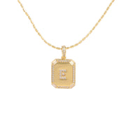 18K Gold Inlaid Zircon Letter Necklace For Women – Jewelry Gift Ideas — 9
