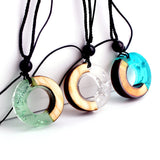 Solid Light Solid Wood Resin Pendant Jade Gold – Jewelry Gift Ideas — 1