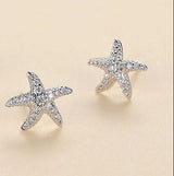 Full Diamond Starfish Stud Earrings Women's Advanced – Gifts for Her — 5