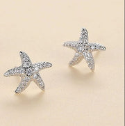 Full Diamond Starfish Stud Earrings Women's Advanced – Gifts for Her — 5