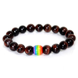 Rainbow Bead Bracelet Pride Natural Stone Strand – Jewelry Gift Ideas — 7