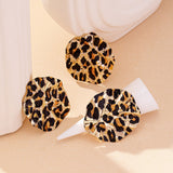 Vintage Geometric Leopard Print Circle Disc Fashion – Stylish Gifts — 3