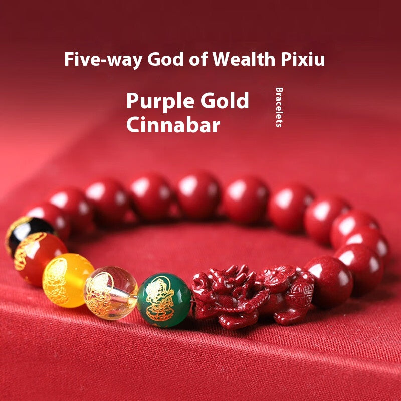 Purple Gold Sand Five-way Fortune Natural – Jewelry Gift Ideas — 1