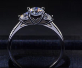 Moissanite Ring 1.2 Carat Three Rows Of Gemstone – Stylish Gifts — 8