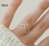 Mountain-shaped Copper Creative Custom Ladies Ring – Birthday Gifts — 12