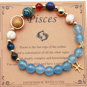 Twelve Constellations Bracelets Natural Stone Beaded – Practical Gifts — 20