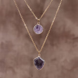 Moonstone Pendant Double Chain Necklace – Jewelry Gift Ideas — 3