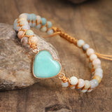 Classic Heart Shape Charm Bracelets Amazonite – Jewelry Gift Ideas — 9