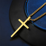 Smooth Simple Titanium Cross Pendant Male – Jewelry Gift Ideas — 7
