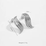 Feather Wing Zircon Retro Simple White Copper – Special Occasion Gifts — 4