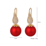 Short Pearl Frosted Bead Copper Earrings – Gift Ideas — 4