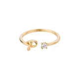 Letters Ring 26 Letters AZ Gold 18K Gold Plated Ring – Gift Ideas — 8