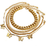 Tassel Butterfly Pendant Chain Anklet Suit – Jewelry Gift Ideas — 3