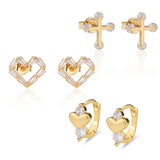 925 Silver Nails New Simple Inlaid Zirconium Earrings – Gifts for Her — 7