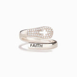 S925 Sterling Silver Faith Cross Zircon Ring – Meaningful Gifts — 4