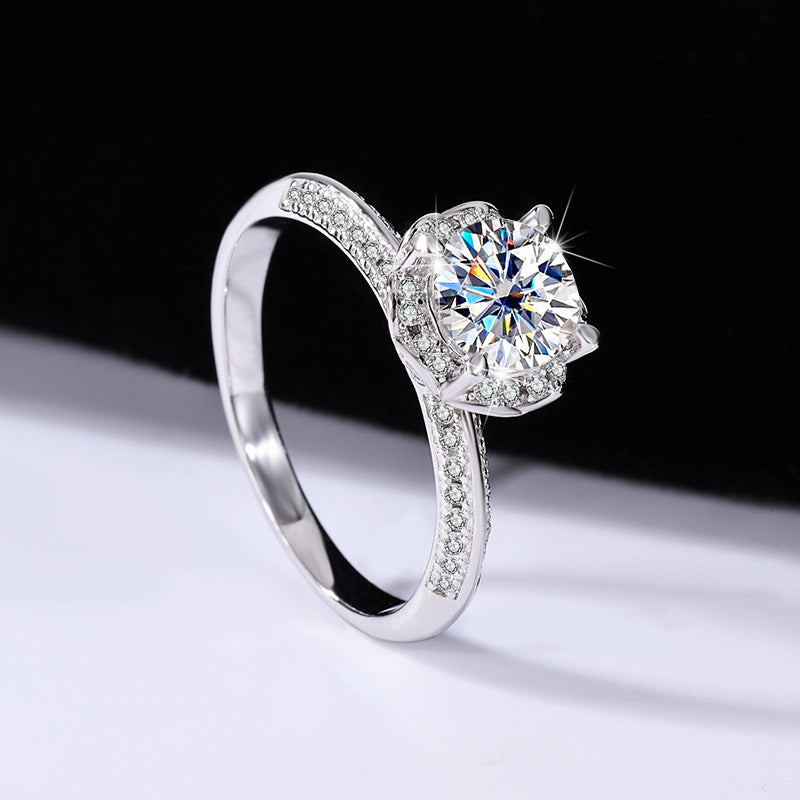 Sterling Silver Moissanite Bridal Bouquet Ring – Gift Ideas — 1