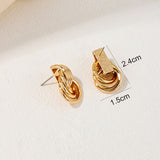 Temperament Youthful-looking Ring Earrings Metal – Everyday Gifts — 11