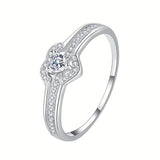 Double Peach Heart Design Ring Female Inlaid Zircon – Gifts for Her — 2