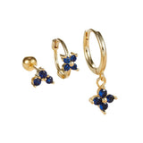 Light Luxury Minority Design Blue Zircon Four-leaf – Meaningful Gifts — 4