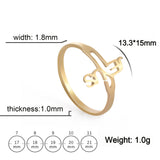 Simple Hollow Cross Interlaced Letter Women's Ring – Gifts for Her — 6